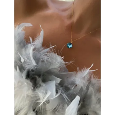 Amaryllis - Κολιέ με Μενταγιόν Swarovski Aquamarine