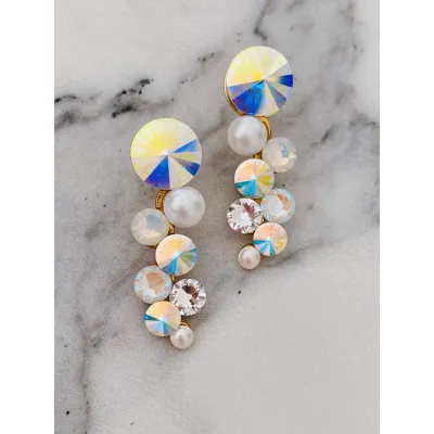 Angelina - Σκουλαρίκια με Κρύσταλλα Swarovski Iridescent