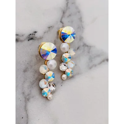 Angelina - Σκουλαρίκια με Κρύσταλλα Swarovski Iridescent