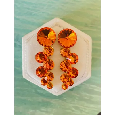 Angelina Earrings / Tangerine