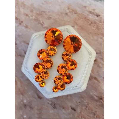 Angelina Earrings / Tangerine