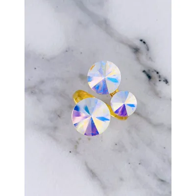 Angelina - Δακτυλίδι από Ασήμι 925 με Κρύσταλλα Swarovski Iredescent