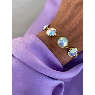 Angelina -Βραχιόλι με Κρύσταλλα Swarovski Iridescent