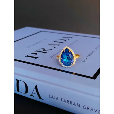 Mademoiselle Rosette Ring / Royal Blue Delite