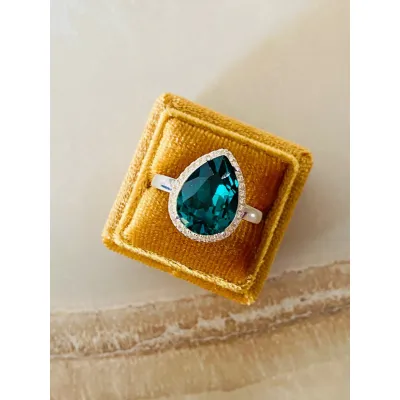 Mademoiselle Rosette Ring /Emerald