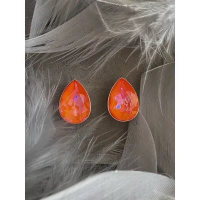 Carmen Drop Stud Earrings / Orange Glow Delite
