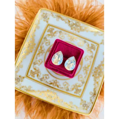 Carmen - Σκουλαρίκια Καρφάκι Δάκρυ με Κρυ΄σταλλο Swarovski Light Turquoise