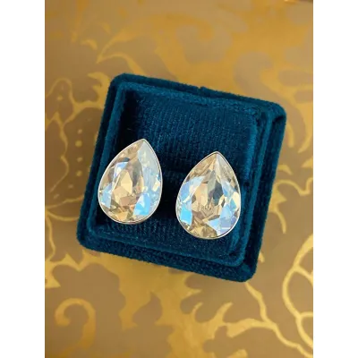 Carmen - Σκουλαρίκια Καρφάκι Δάκρυ με Κρυ΄σταλλο Swarovski Light Turquoise