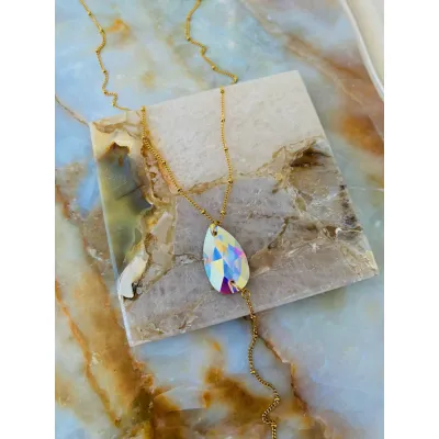 Seraphina Lariat - Κολιέ Γραβάτα με Κρύσταλλο Swarovski Iridescent