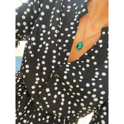 Seraphina Lariat - Κολιέ Γραβάτα με Κρύσταλλο Swarovski Emerald