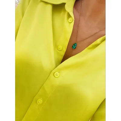 Seraphina Lariat Mini - Κολιέ Γραβάτα με Κρύσταλλο Swarovski Emerald