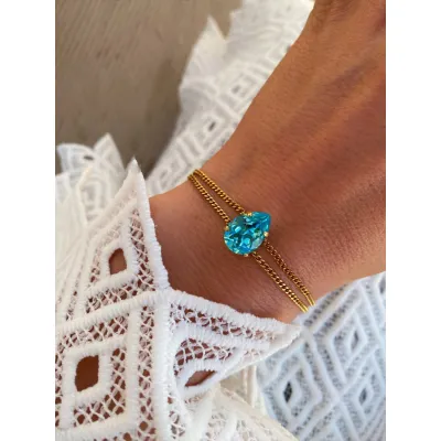 Carmen Drop Bracelet / Light Turquoise