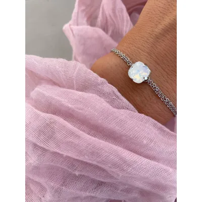 Coquette - Βραχιόλι με Κρύσταλλο Swarovski White Opal