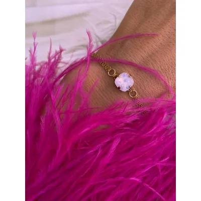 Coquette - Βραχιόλι με Κρύσταλλο Swarovski Rose Water Opal