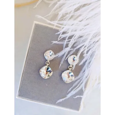 Coco Double Glow Earrings / Crystal