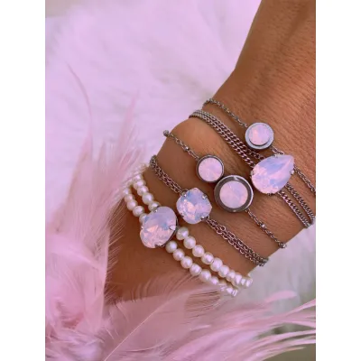 Coquette - Βραχιόλι με Κρύσταλλο Swarovski Rose Water Opal