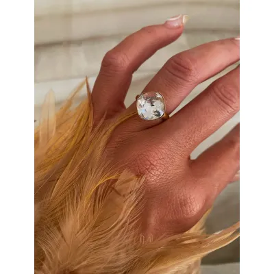 Coquette - Δακτυλίδι από Ασήμι 925 & Κρύσταλλο Swarovski Crystal