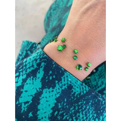 Fern Green Βραχιόλια με Διάφανη Πετονιά & Κρύσταλλα Swarovski