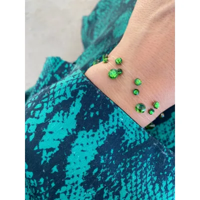 Fern Green Βραχιόλια με Διάφανη Πετονιά & Κρύσταλλα Swarovski