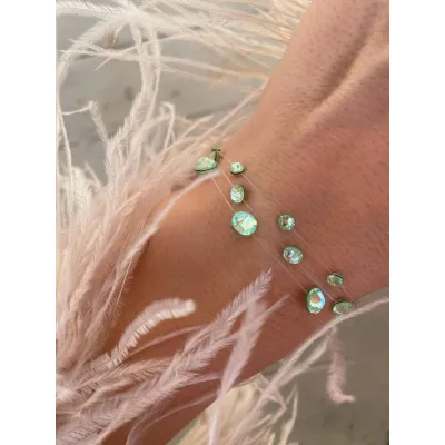 Chrysolite Βραχιόλια με Διάφανη Πετονιά & Κρύσταλλα Swarovski
