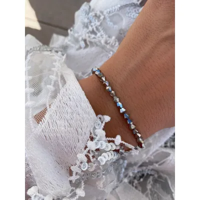 Cassidy - Βραχιόλι από Κρύσταλλα Swarovski Silver Metallic
