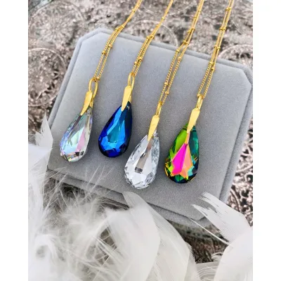 Elegant - Κολιέ με Μενταγιόν Swarovski Crystal