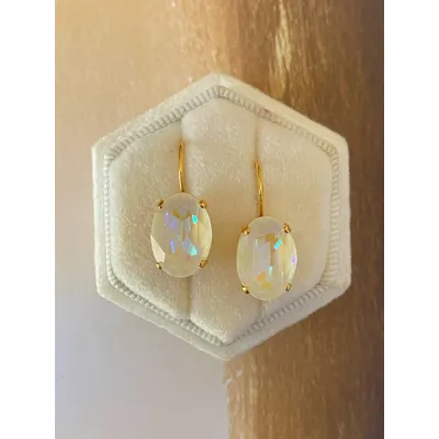 Esmeralda - Κρεμαστά Σκουλαρίκια  με Κρύσταλλο Swarovski Light Grey Delite