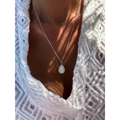 Gabriella Pendant / White Opal