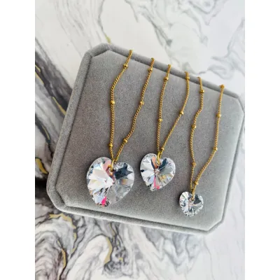Hearts Classic Pendant Set /Crystal
