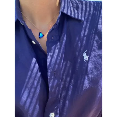 Heart Devoted 2U Pendant / Bermuda Blue 