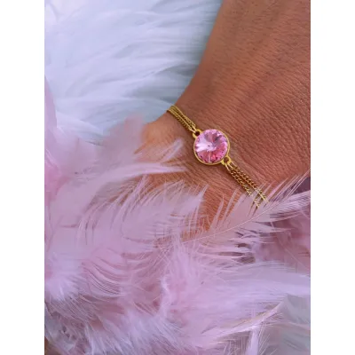 Iris - Βραχιόλι με Κρύσταλλο Swarovski Light Rose