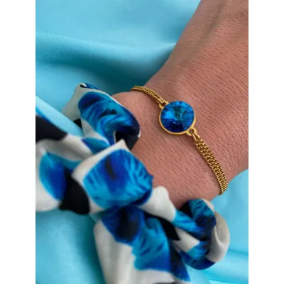 Iris - Βραχιόλι με Κρύσταλλο Swarovski Bermuda Blue
