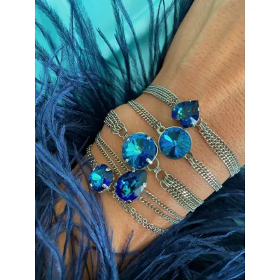 Iris - Βραχιόλι με Κρύσταλλο Swarovski Bermuda Blue