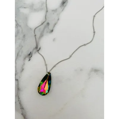 Elegant - Κολιέ με Μενταγιόν Swarovski Vitrail Medium