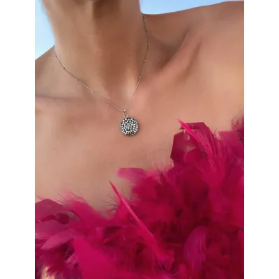Laura Mini Pendant / Silver Metallic