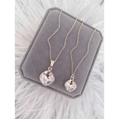 Coquette - Κολιέ από Ασήμι 925 με Κρύσταλλο Swarovski Crystal