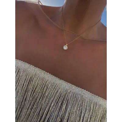 Louisa Mini Necklace / Crystal