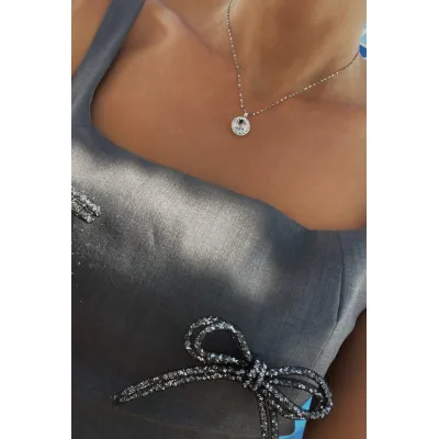 Victoria - Κολιέ με Μενταγιόν από Ασήμι 925 & Κρύσταλλο Swarovski Crystal