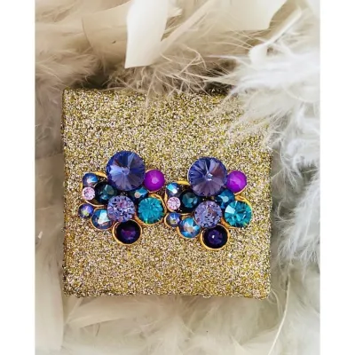 Margaret - Σκουλαρίκια με Κρυσταλλα Swarovski Multicolor