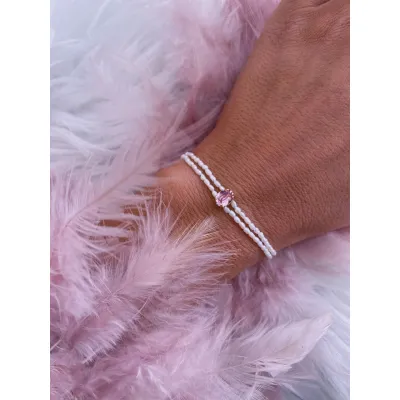 Marjorie Pearls Mini Bracelet / Light Rose