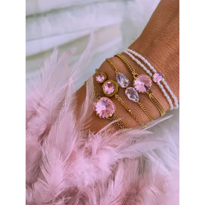 Marjorie Pearls Mini Bracelet / Light Rose