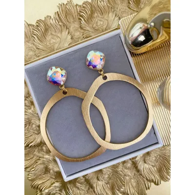 Coquette Hoop Earrings / Iredescent
