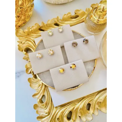 Louisa Stud Earrings / Gold Shades