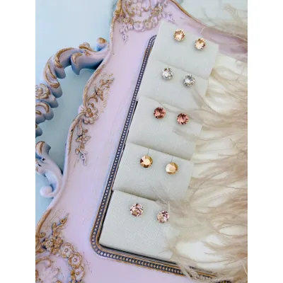 Louisa Stud Earrings / Rose Gold Shades