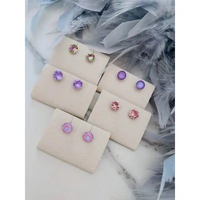 Louisa Stud Earrings / Purple Shades