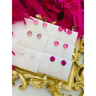 Louisa Stud Earrings / Rose Shades