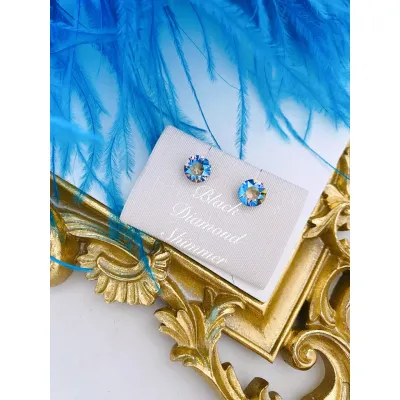 Louisa Stud Earrings / Blue Shades