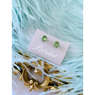 Louisa Stud Earrings / Light Green Shades