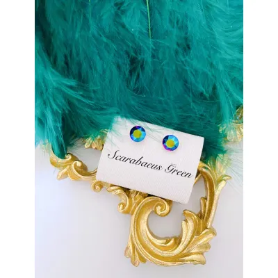 Louisa Stud Earrings / Green Shades