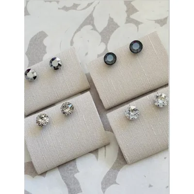 Louisa Stud Earrings / Gray Shades